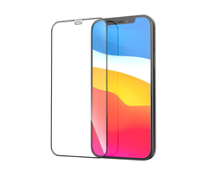 Fusion Accessories Fusion Full Glue 5D grūdintas stiklas visiškai uždengtas rėmeliu Apple iPhone 12 | 12 Pro Juodas