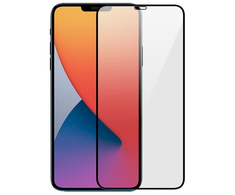 Fusion Accessories Fusion Full Glue 5D grūdintas stiklas, visiškai uždengtas rėmeliu Apple iPhone 12 Pro Max Juodas