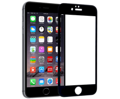 Fusion Accessories Fusion Full Glue 5D grūdintas stiklas, visiškai uždengtas Apple iPhone 6 / 6S rėmeliu, juodas