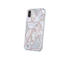 Fusion Accessories Fusion Geometric Marble Case silikoninis dėklas Apple iPhone 12 Pro Max rožinis