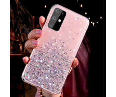 Fusion Accessories Fusion glue glitter silikoninis dėklas skirtas Samsung A426 Galaxy A42 5G rožinis