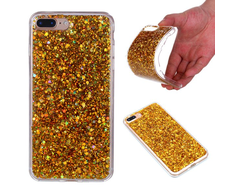 Fusion Accessories Fusion Gold Sequins Back Dėklas silikoninis dėklas Apple iPhone X | XS aukso spalvos