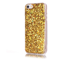 Fusion Accessories Fusion Gold Sequins Back Dėklas silikoninis dėklas Apple iPhone X | XS aukso spalvos