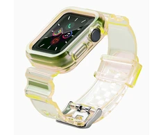 Fusion Accessories Fusion Light Set silikoninė laikrodžio apyrankė Apple Watch 42mm | 44mm | 45mm geltona