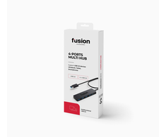 Fusion Accessories Fusion USB 3.0–4 x USB 3.0 skirstytuvas 5 Gbps juodas (EU Blister)