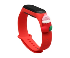 Fusion Accessories Fusion Xmas Santa juosta Xiaomi Mi Band 3 | 4 raudona