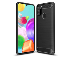 Fusion Accessories Silikoninis dėklas Fusion Trust Back, skirtas Samsung A217 Galaxy A21s Juodas