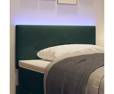 LED galvūgalis su LED juostelėmis Žalia 90 cm Aksomas