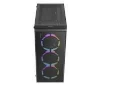 GAMING kompiuterio korpusas AZZA Prime 360, su 3xARGB Fan, ATX, Micro ATX, ITX, side window made of tempered glass, Without PSU (bottom), CSAZ-360