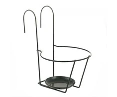 Garden Center Garden_Cente Pakabinamas gėlių laikiklis su lėkšte Sodo Centras, D16,5 cm