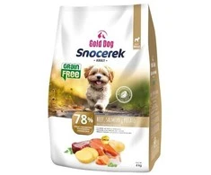 Brit GDD GOLD DOG Snocerek begrūdis Small breeds jautiena ir lašiša, bulvė – sausas Maistas šunims – 4kg