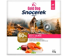 NutraGold GDD Gold Dog Snocerek jautiena ir lašiša – sausas Maistas šunims – 15kg