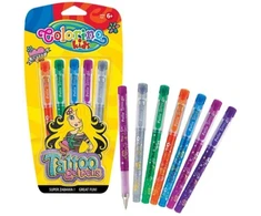 Gelio rašikliai tatuiruotėms Colorino Kids 5 spalvų
