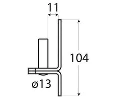 Gembė durims Domax 83032, juoda