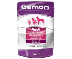 Gemon all breeds adult konservuotas pašaras suaugusiems šunims su jautienos ir kumpio gabalėliais 100g