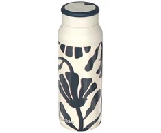 Gertuvė Quokka Echo - 690 ml Stainless Steel Bottle with Silicone Handle (Abstract Leaves)