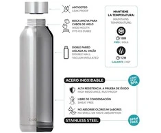 „Quokka Solid“ su dirželiu – nerūdijančio plieno termosas 510 ml su dirželiu (skalūno spalvos)