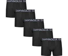 GIANVAGLIA Basic 023 vyriškos medvilninės boxer trumpikės, juodos, XL dydis 10 vnt.