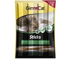 GimCat Sticks begrūdės lazdelės, su paukštiena ir ėriena (4 vnt)