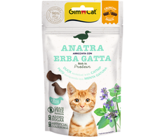 Gimcat Crunchy Snacks Duck /Catnip traškūs skanėstai antis/katžolė 50g