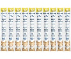 GimCat Sticks begrūdės lazdelės, su lašiša ir upėtakiu (10 vnt)