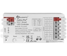Gledopto LED valdiklis ZigBee PRO+ RF, 12-24Vdc, 15A/CH, 20A MAX, RGB, RGBW, RGB+CCT, CCT, DIM, PUSH-DIM