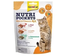 GMC GIMCAT Nutri Pockets Malt & Vitamin mix – skanėstas katei – 150g