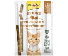 Nezatříděno GMC GIMCAT Sticks Turkey and rabbit – skanėstas katėms – 4pcs