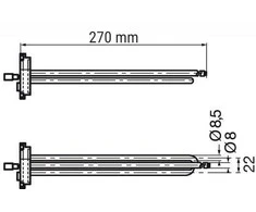 Gnali_Bocia Kaitinimo elementas GNALI BOCIA 419, 1.5 kW