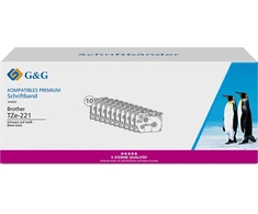G&amp;G GNG G&G 20101 etikečių juostelė Juoda ant baltos TZe