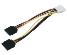 Goobay Maitinimo kabelis 1×5.25″ kištukas – 2xSATA lizdai, 0.15m