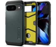 Spigen Tough Armor – dėklas skirtas Google Pixel 9 / 9 Pro Abyss Žalias