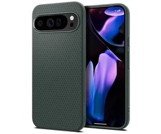 Google Pixel 9 Pro XL Spigen Liquid Air Abyss dėklas telefonui žalios spalvos