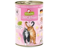Fox4Pets Kačių Maistas - GRANATAPET DeliCATessen Lašiša ir Jūros Gėrybės Be Grūdų Šlapias 400g