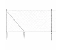 Tvorelės stulpas Sidabro 10 x 1,4 m (60 x 60 mm tinklelis)