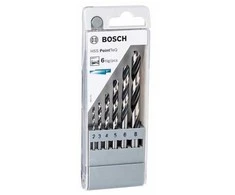 Bosch HSS spiralinių grąžtų „PointTeQ“, 6 dalių rinkinys 2–8 mm (2608577346)