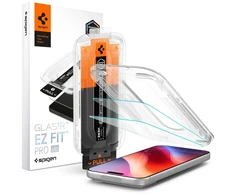 GRŪDINTAS STIKLAS Spigen GLAS.TR EZ FIT Pro HD AC 2-PACK iPhone 16 Pro / 17 / 17 Pro / 18 Pro SKAIDRUS
