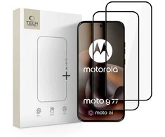 GRŪDINTAS STIKLAS Tech-Protect GLASS FIT+ 2-PACK MOTOROLA MOTO G67 / G77 Juodas