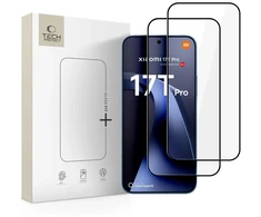 Grūdintas stiklas Tech-Protect Glass Fit+ 2 vnt. Xiaomi 17T Pro juodos spalvos