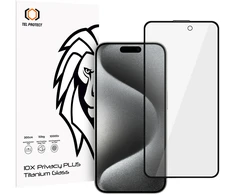 Grūdintas stiklas Tel Protect 10X Privacy Plus Titanium, skirtas iPhone 16 Pro/17 (dėklas)