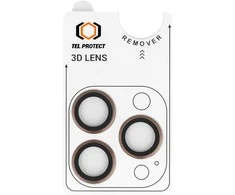 Grūdintas stiklas Tel Protect 3D Lens skirtas Apple iPhone 16 Pro/16 Pro Max titan (objektyvui 3 vnt)