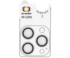 Grūdintas stiklas Tel Protect 3D Lens skirtas Apple iPhone 16 Pro/16 Pro Max skaidrus (objektyvui 3 vnt)