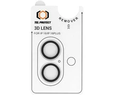 Grūdintas stiklas Tel Protect 3D Lens skirtas Apple iPhone 16/16 Plus skaidrus (objektyvui 2 vnt)