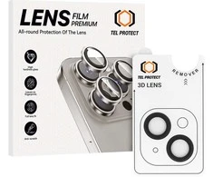 Grūdintas stiklas Tel Protect 3D Lens skirtas Apple iPhone 11 juodas (objektyvui 2 vnt)