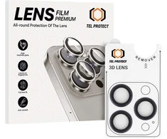 Grūdintas stiklas Tel Protect 3D Lens skirtas Apple iPhone 14 Pro/14 Pro Max violetinė (objektyvui 3 vnt)