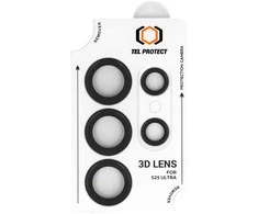 Grūdintas stiklas Tel Protect 3D Lens skirtas Samsung Galaxy S25 Ultra juodas (objektyvui 5 vnt)