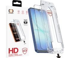 Grūdintas stiklas Tel Protect Dust-Free Easy Fit Full Glue 6D skirtas Samsung Galaxy A16 4G/5G juodas