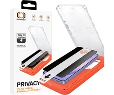 Grūdintas stiklas Tel Protect Dust-Free Easy Fit Privacy Titan skirtas Samsung Galaxy S26 Ultra juodas (with fingerprint unlock)