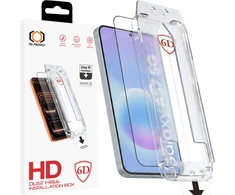Grūdintas stiklas Tel Protect Dust-Free Easy Fit Full Glue 6D skirtas Samsung Galaxy A36 5G juodas