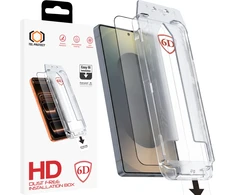 Grūdintas stiklas Tel Protect Dust-Free Easy Fit Full Glue 6D skirtas Samsung Galaxy S25 Ultra juodas (with fingerprint unlock)